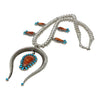 Lee Charley, Necklace, Kingman Turquoise, Orange Spiny Oyster, Navajo, 20"