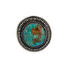 Calvin Martinez, Ring, Royal Blue Royston, Silver, Navajo Handmade, 8 1/2"