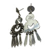 Thomas Jim, Dangle Earrings, Sterling Silver, Navajo, 2 3/4"