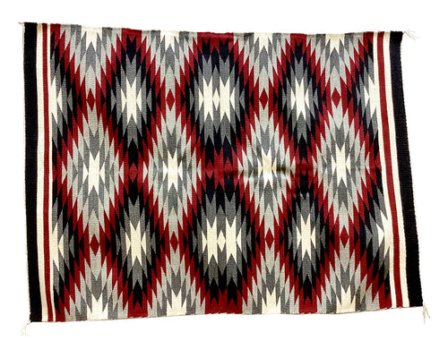 Ancita Begay, Eye Dazzler, Navajo Handwoven Rug, 57 1/2” x 43”