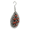 Chester Charley, Earring, Mediterranean Coral, Navajo, 2 1/2"