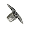 Limbert Perry, Ring, Feather, Sterling Silver, Navajo Handmade, 11