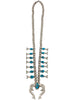 James Francis, Squash Blossom Necklace, Morenci Turquoise, Navajo Made, 34"