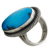 Julian Chavez, Ring, Persian Turquoise, Sterling Silver, Navajo Handmade, 9 1/2