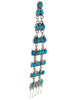 Janice Wilson, Dangle Earring, Kingman Turquoise, Navajo Handmade, 6 1/4"