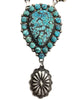Julian Chavez, Necklace, Chinese Turquoise, Cluster, Navajo Handmade, 42"