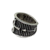 Aaron Anderson, Band Ring, Four Corners Design, Silver, Navajo Handmade, 9 1/4