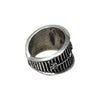 Aaron Anderson, Band Ring, Four Corners Design, Silver, Navajo Handmade, 9 1/4