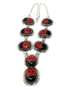 Joelias Draper, Lariat Necklace, Ladybugs, Navajo Handmade, 25"