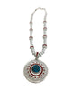 Michael Perry, Necklace, Kingman Turquoise, Mediterranean Coral, Navajo Made, 26"