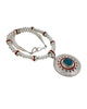 Michael Perry, Necklace, Kingman Turquoise, Mediterranean Coral, Navajo Made, 26"