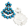 Jennifer Begay, Chandelier Earrings, Kingman Turquoise, Navajo Made, 2 1/4"
