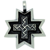 Aaron Anderson, Pendant, Double Cross, Tufa Carved, Cast, Navajo Made, 1 3/4"
