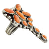 Tyler Brown, Dragonfly Ring, Orange Spiny Oyster Shell, Navajo Handmade, 8