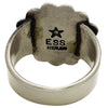 Edison Sandy Smith, Ring, Old Style Button, Silver, Navajo Handmade, 8 1/2