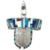 Hank Whitethorne, Bracelet, Eagle, Multi Stone Inlay, Navajo Handmade, 6 5/8"