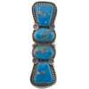 Hemerson Brown, Ring, Silver, Kingman Turquoise, Navajo Handmade, Adjustable