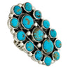 Geraldine James, Cluster Ring, Kingman Turquoise, Navajo Handmade, 8