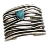 Aaron Anderson, Bracelet, Tufa Cast, Nevada Blue Turquoise, Navajo Made, 6 1/2"