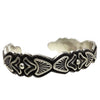 Thomas Jim, Bracelet, Stackable, Silver Applique, Navajo Handmade, 6 1/2"