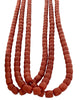 Juanita Skeets, Necklace, Three Strands, Mediterranean Coral Beads, Navajo, 30"