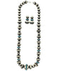 Monica Smith, Necklace, Sterling Silver, Turquoise, Handmade Beads, Navajo, 31"