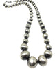 Marilyn Mariano, Navajo Pearl Necklace, Earrings, Handmade Beads, 26 1/2"