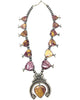 Delayne Reeves, Necklace, Squash Blossom, Hearts, Purple Spiny Oyster, 32"