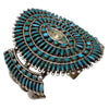 Lucy Gchachu, Bracelet, Ring, Turquoise Needle, Petit Point, Circa 1960, 6 1/4"