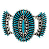 Barton Cooeyate, Bracelet, Cluster, Kingman Turquoise, Zuni Handmade, 6 1/2"