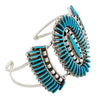 Barton Cooeyate, Bracelet, Cluster, Kingman Turquoise, Zuni Handmade, 6 1/2"