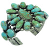 Freddie Maloney, Bracelet, Sonoran Gold Turquoise, Cluster, Navajo Handmade, 7"