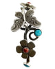 Jerry Begay, Wire Bracelet, Flower Blossoms, Butterfly, Navajo, 7 1/2”