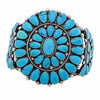 Zuni Handmade Bracelet, Circa 1960s, Lone Mountain Turquoise, Cluster, 7"