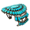 M. Yatsatie, Cluster Bracelet, C. 1970s, Fox Turquoise, Zuni Handmade, 6 5/8"