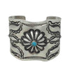 Aaron Toadlena, Bracelet, Kingman Turquoise, Old Style, Navajo Handmade, 7"