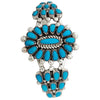 Lorraine Waatsa, Bracelet, Cluster, Turquoise, Silver, Zuni Handmade, 6 3/8"