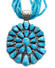 Tyler Brown, Turquoise Necklace, Sonoran Rose, Kingman, Navajo Handmade, 20”