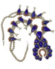 Tiffany, Melvin Jones, Squash Blossom Necklace, Coral, Lapis, Navajo 26 1/2"