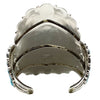 Justin Wilson, Cluster Bracelet, Kingman Turquoise, Silver, Navajo Handmade, 7"