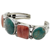 Lyanne Goodluck, Row Bracelet, Turquoise, Spiny Oyster Shell, Navajo Made, 7"
