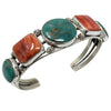 Lyanne Goodluck, Row Bracelet, Turquoise, Spiny Oyster Shell, Navajo Made, 7"