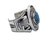 Kary Begay, Bracelet, Egyptian Turquoise, Silver Overlay, Navajo Handmade, 5 3/4"