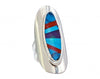 Multi-Stone Inlay Ring, Sterling Silver, Turquoise, Coral, Sugilite, 6 1/2"