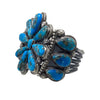 Anthony Skeets, Bracelet, Kingman Turquoise Cluster, Navajo Handmade, 6 1/2"