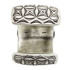 Calvin Martinez, Bracelet, Variscite, Stamped, Silver, Navajo Handmade, 7 1/4"