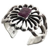 Wilford Henry Begay, Sandcast Bracelet, Purple Shell, Navajo Handmade, 6 1/2"