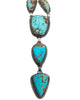 Julian Chavez, Necklace, Number Eight Turquoise, Lasso, Navajo Handmade, 36"