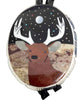Calvin Desson, Bolo Tie, Multi Stone Inlay, Mule Deer, Navajo Handmade, 46"
