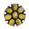 Devin Brown, Ring, Bumble Bee Jasper, Shell, Navajo Handmade, Adjustable